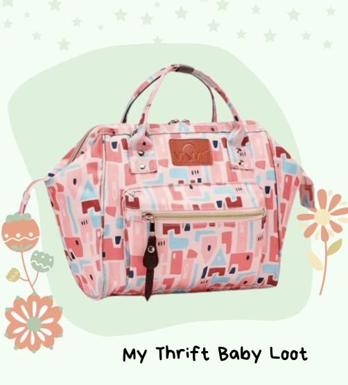 Preloved Mini Diaper Bag for Baby - Pink, eco-friendly and compact